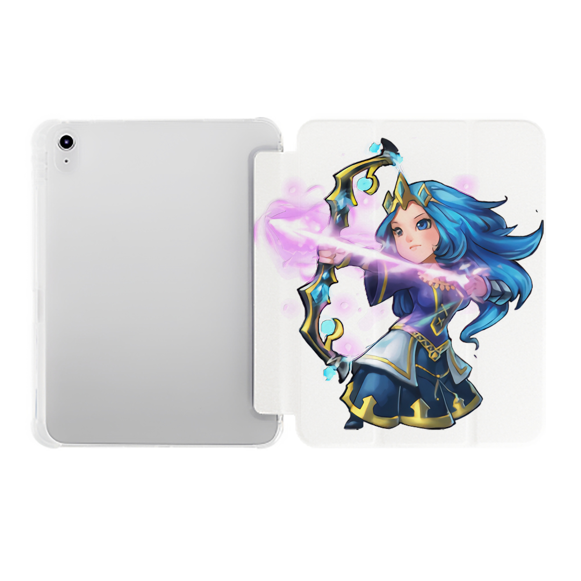 （画像用） リーグ・オブ・レジェンド League of Legends LOL IPad ケース ペン収納付き 三つ折りスタンド PUレザー×シリコン 対応機種9.5/10.5/10.9インチ
